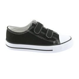 Sneakers nere Atletico con velcro bianca nero