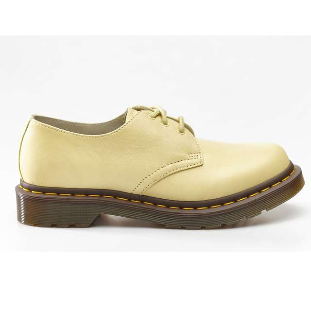 Dr. Martens 1461 Virginia Pastel Yellow Virginia marrone