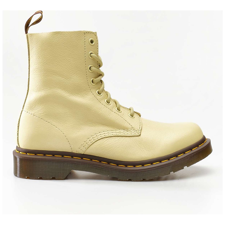 Dr. Martens 1460 Pascal Virginia Pastel Yellow Virginia marrone