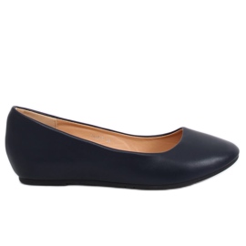 Ballerine su zeppe blu navy 7849-P DK. Blu
