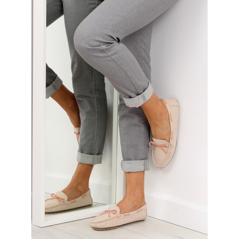 Mocassini classici da donna beige 3145 Beige II-GAT