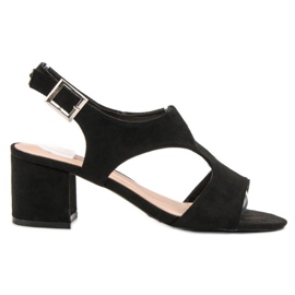 Queen Vivi Sandali in camoscio nero