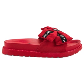 Seastar Pantofole da donna in pelle scamosciata rosso