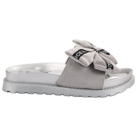 Seastar Pantofole da donna in pelle scamosciata grigio