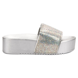 Marquiz Pantofole alla moda sulla piattaforma grigio