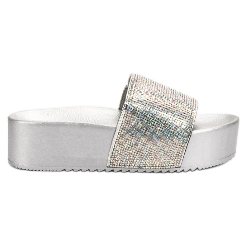 Marquiz Pantofole alla moda sulla piattaforma grigio