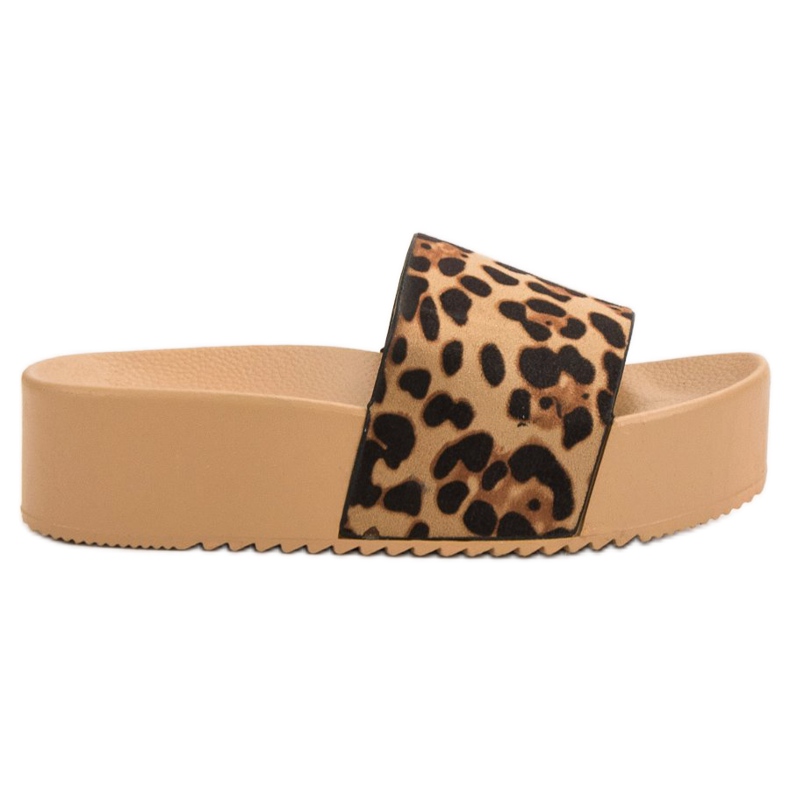 Anesia Paris Pantofole in pelle scamosciata sulla piattaforma marrone