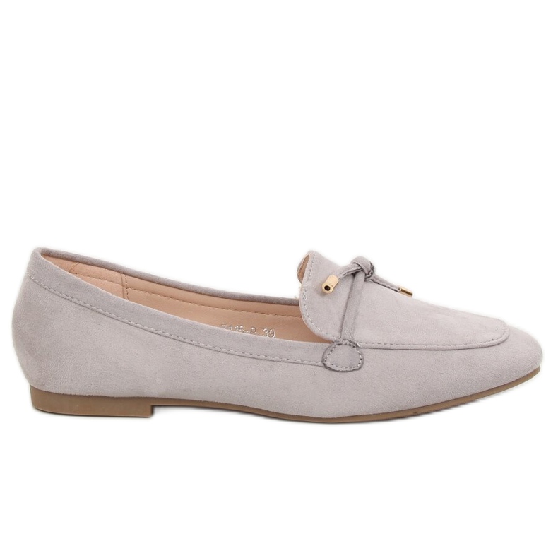 Grigio Mocassini grigi da donna 7115-P Grigio