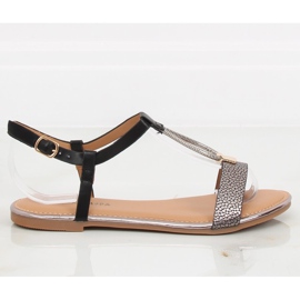 Sandali neri da donna WL014 Black nero