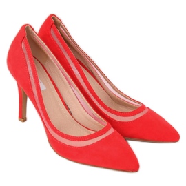 Décolleté con tacco a stiletto rosso 1282-P Red