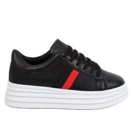 Nero B0-12 Sneakers nere su suola alta