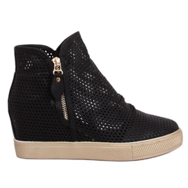 Sneakers nere traforate KL-261 Black nero