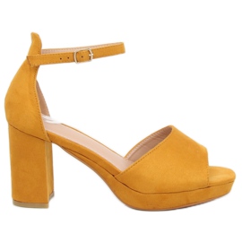 Sandali gialli con tacco alto 6952-GL Giallo