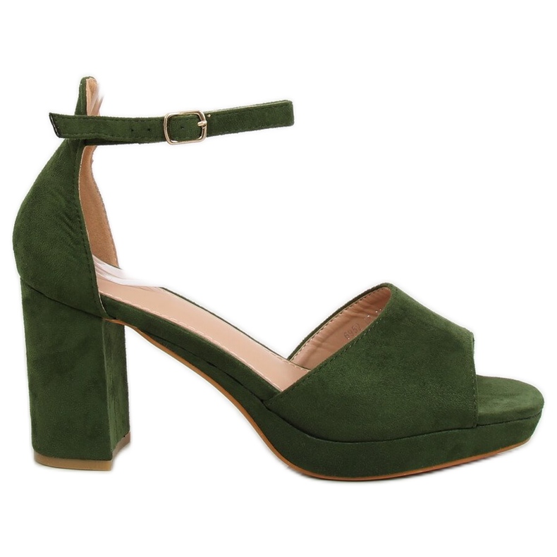 Sandali verdi con tacco alto 6952-GL Green verde