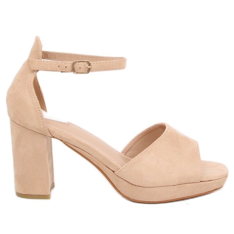 Sandali beige con tacco alto 6952-GL Beige