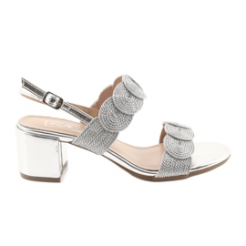 Sandali cordino argento soutache Filippo 793 grigio