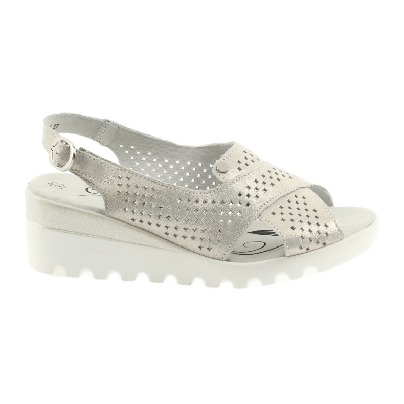 Sandali da donna dorati sulla zeppa Filippo 729 d'oro