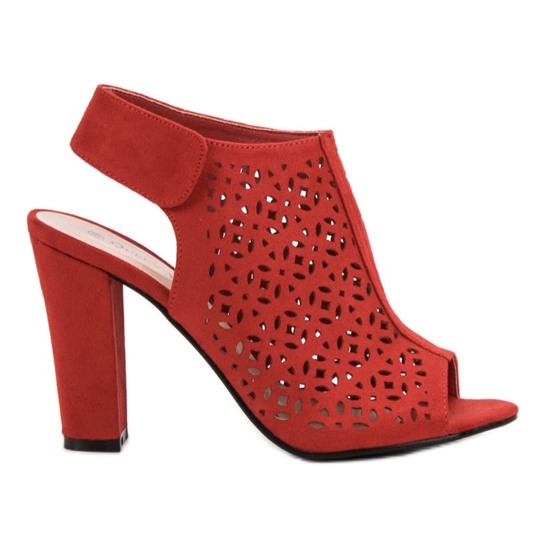 Queen Vivi Sandali traforati con tomaia rosso