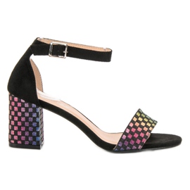 Sandali VINCEZA alla moda nero multicolore
