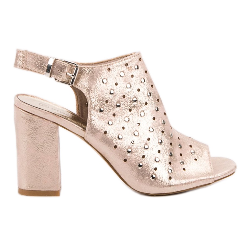 VINCEZA sandali con jais giallo