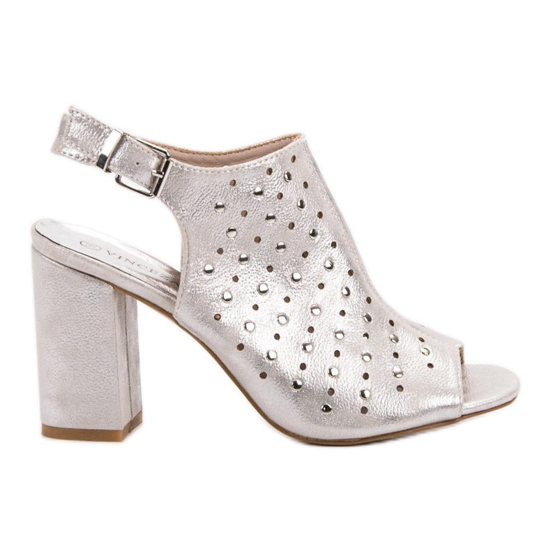 VINCEZA sandali con jais grigio