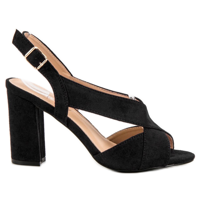 Abloom Sandali eleganti in pelle scamosciata nero