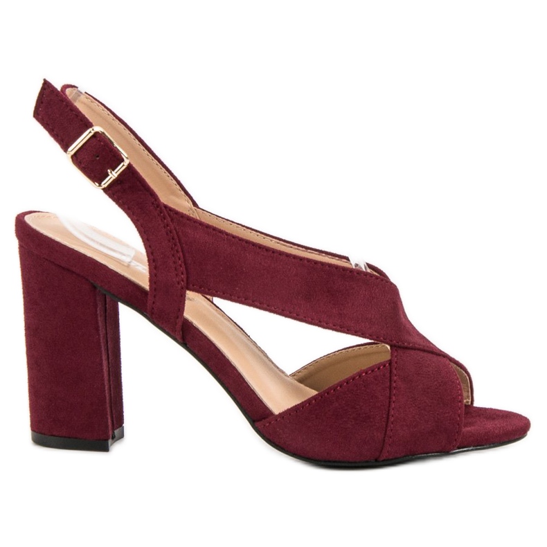 Abloom Sandali eleganti in pelle scamosciata rosso