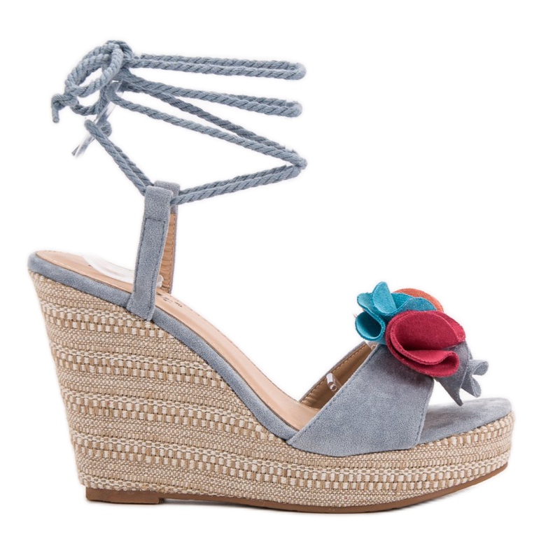 Seastar Sandali allacciati su zeppa blu multicolore