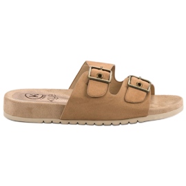Kylie Pantofole Marroni Classiche marrone
