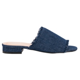 Small Swan Pantofole di jeans blu