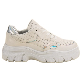 Sneakers Bianche Con Effetto Holo bianco