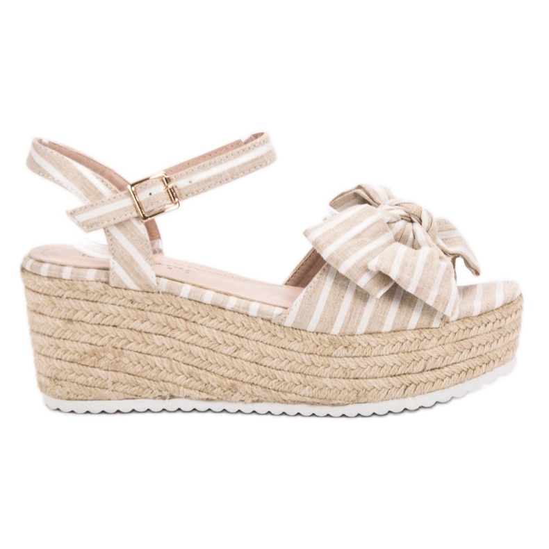 Seastar Sandali con zeppa con fiocco marrone