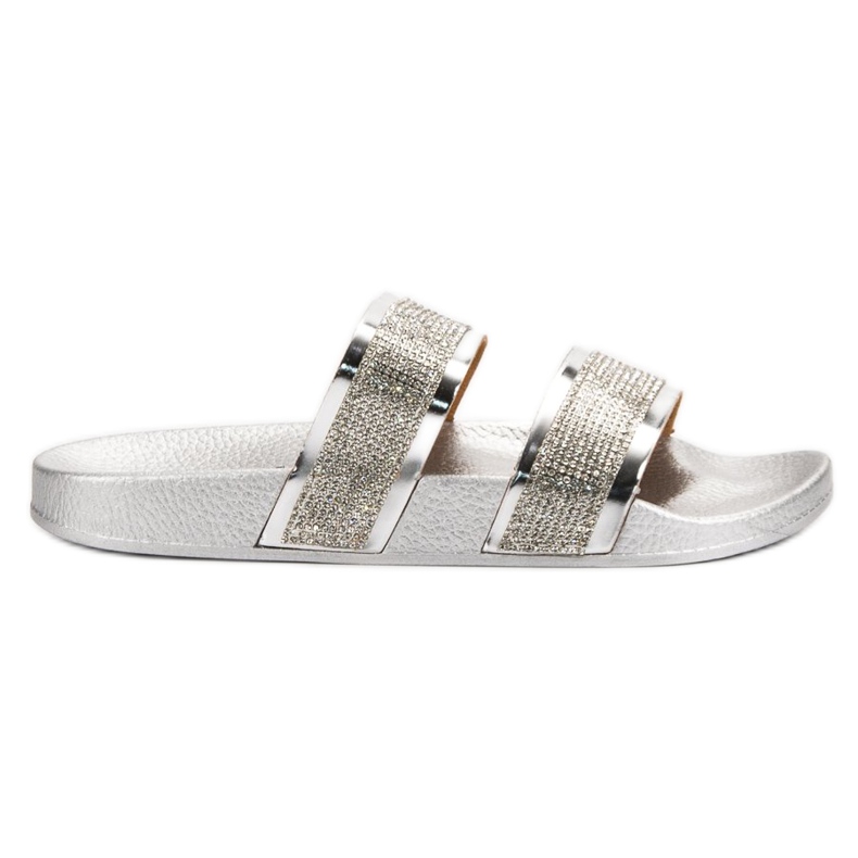 Seastar Pantofole Argento Con Cristalli grigio