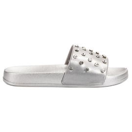 SHELOVET Pantofole da donna comode grigio