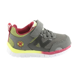 Scarpe sportive grigie American Club ES35 grigio giallo rosso