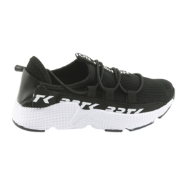 Scarpe sportive nere Bartek 55109 sottopiede in pelle bianco nero