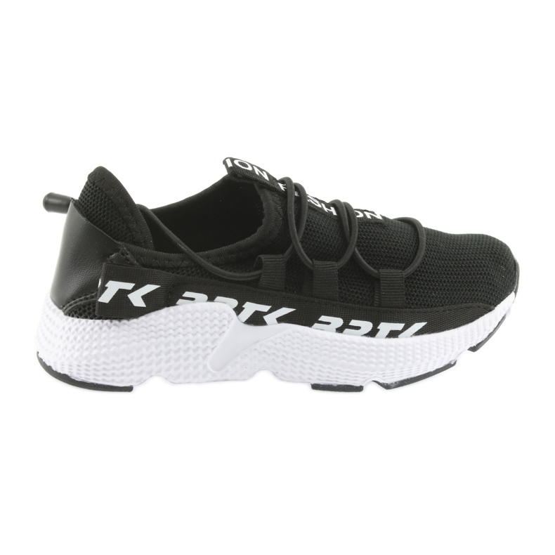 Scarpe sportive nere Bartek 55109 sottopiede in pelle bianca nero