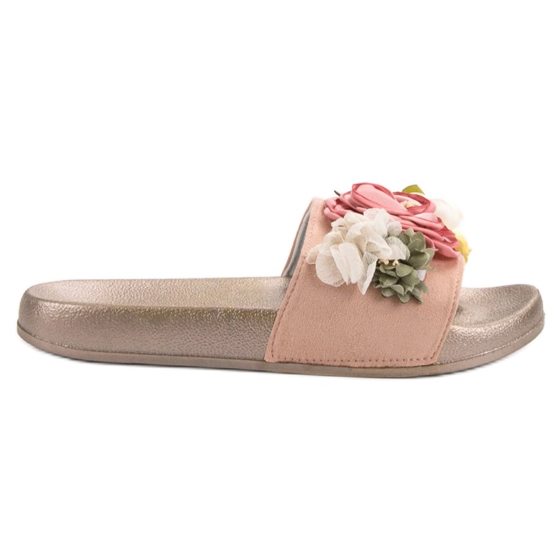 SHELOVET Ciabatte Cipria Con Fiori rosa