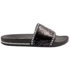 Seastar Pantofole con paillettes nero