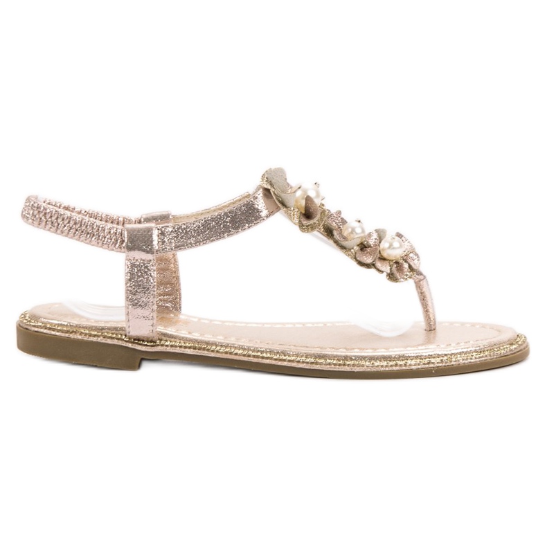 Comer Sandali Con Perle giallo