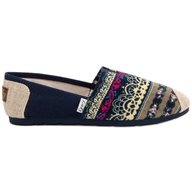 Lady Fashion Slip On Boho Sneakers blu multicolore