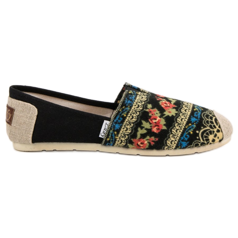 Lady Fashion Slip On Boho Sneakers nero multicolore