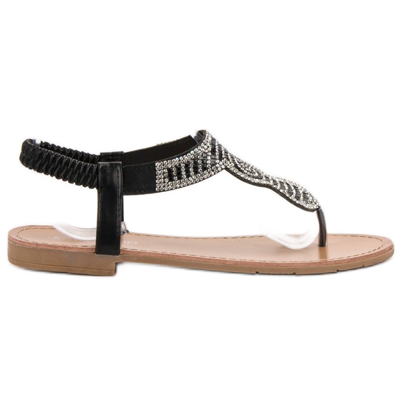 SHELOVET Sandali giapponesi slip-on nero