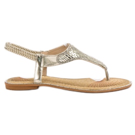 Encor Sandali Con Cristalli giallo