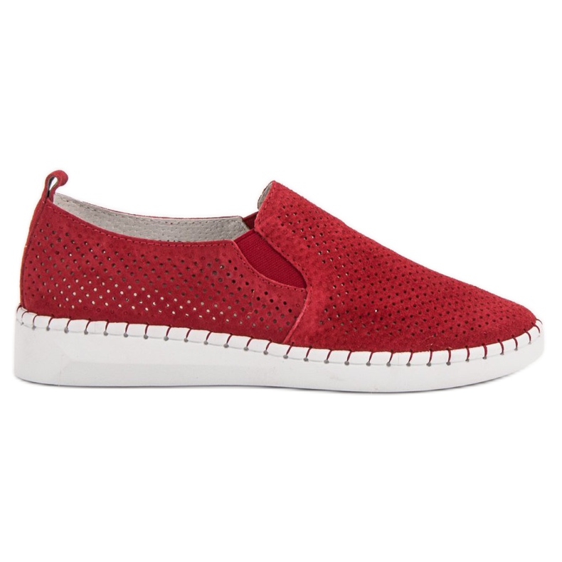 Filippo Scarpe da ginnastica slip-on in pelle rosso