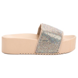 Marquiz Pantofole alla moda sulla piattaforma marrone grigio