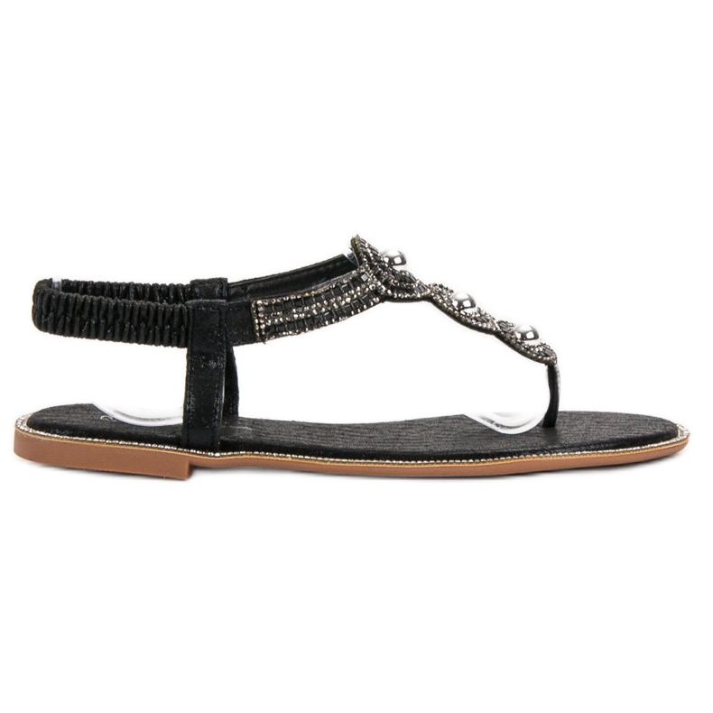 SHELOVET Sandali neri con ornamenti nero