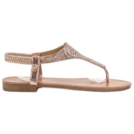 SHELOVET Sandali Slip On dorati d'oro