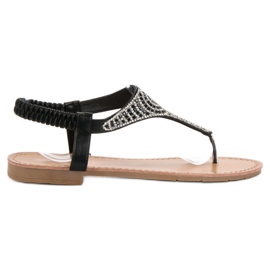 SHELOVET Sandali neri slip-on nero