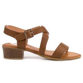 Primavera Sandali marroni con tacco alto marrone